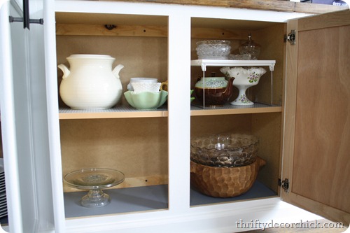 organizing serving dishes