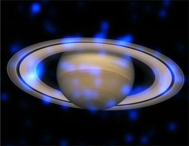 imagem em raios-X e óptico do planeta Saturno