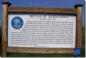 Another Battle of Kernstown marker at the site with state marker A-9