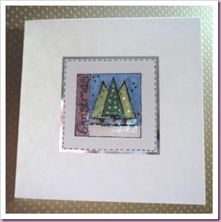 Stamped Christmas Tree Card 1
