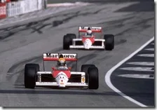 Senna e Prost con la McLaren-Honda nel 1989