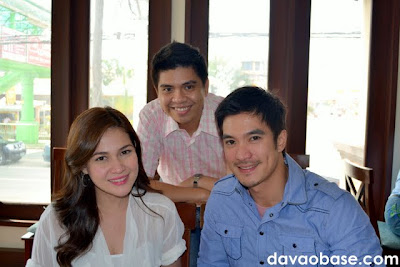 Hubby with Bea Alonzo and Diether Ocampo at The Swiss Deli Restaurant
