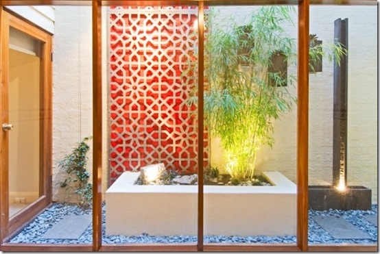 Garden design, Courtyard, contemporary, raised planters, water feature, modern design, landscape design,