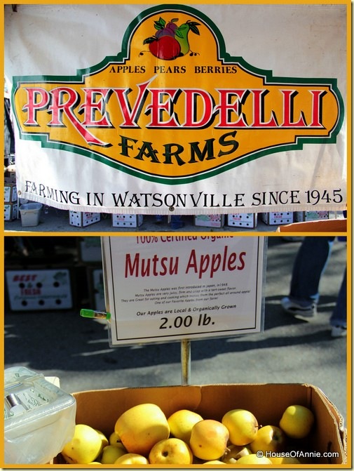 Prevedelli Farms apple stand at Saratoga Farmer's Market