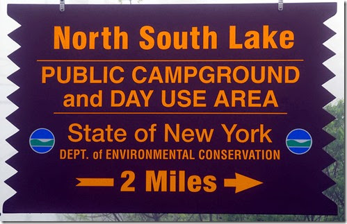 North South Lake Sign