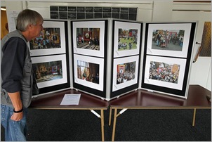 DPS and BBG member Brian Peadon with some of the DPS prints on display. TG