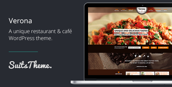 Verona Restaurant&Cafe Responsive WordPress Theme - Restaurants & Cafes Entertainment