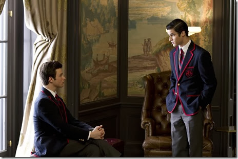 After Kurt loses the solo, Blaine tells him that if he wants to fit in he needs to stop trying so hard.