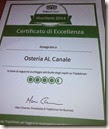 certificato d'eccellenza di TripAdvisor