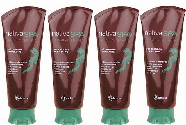 Pré-esfoliante Nativa SPA Boticário limpeza para cabelos oleosos