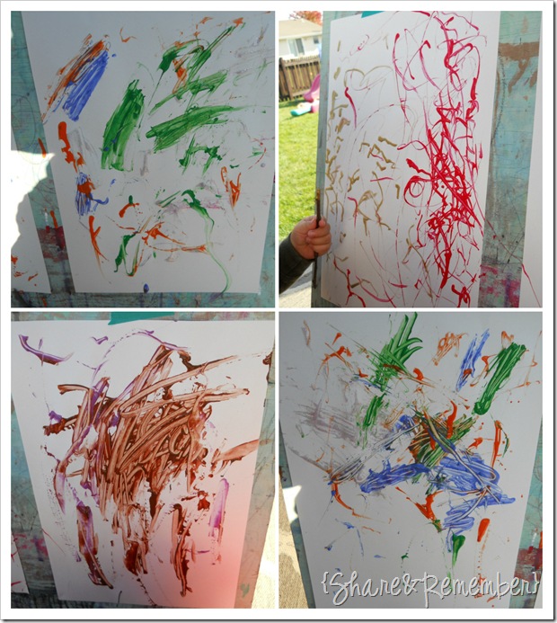 painting with sticks in preschool 3