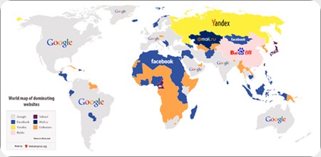 Quién domina Internet en las diversas zonas del mundo