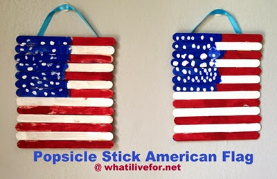 Popsicle Stick American Flag @ whatilivefor.net