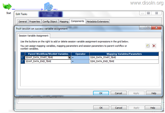 Informatica workflow post session variable assignment