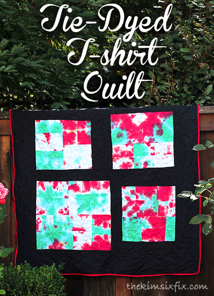 Tie Dyed T shirt Quilt