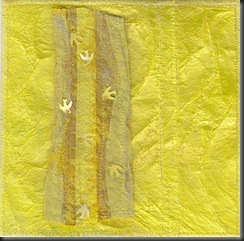 Fabric paper rainbow book- yellowfront