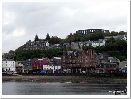 Oban township with the McCaig's Tower or Folly on Battery Hill.