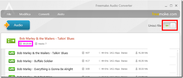 Freemake Audio Converter Unisci file