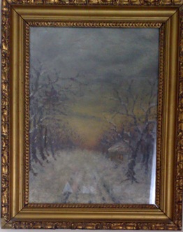 Peisaj de iarna pictat de Aurelia Chirila