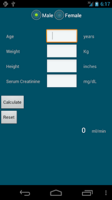 Renal Function Calculator