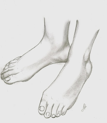 Como dibujar pies descalzos - Imagui