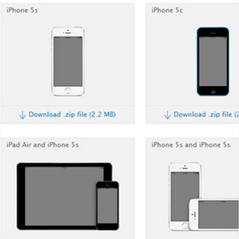 Templates de imágenes de los diseños del iPhone 6 y iPhone 6 Plus