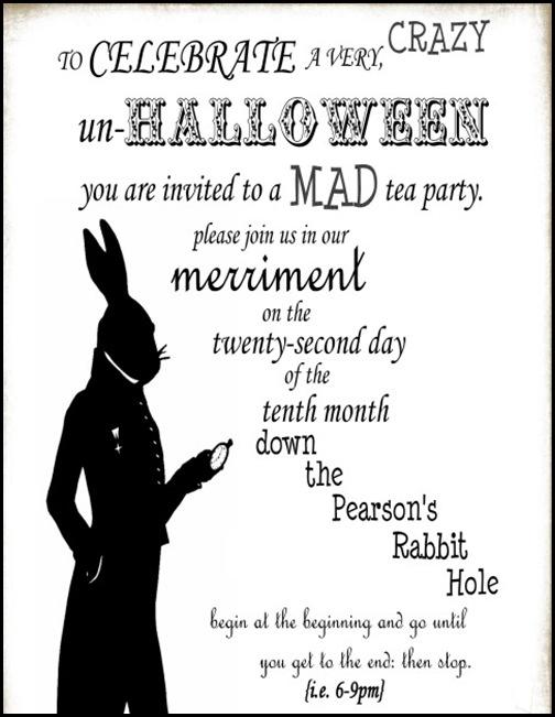 halloween invite 5x7