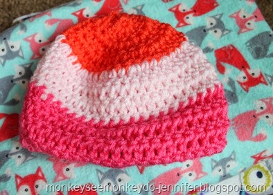 colorblock pink and orange hat