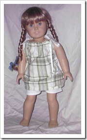 Cute green plaid outfit for an American Girl doll.
