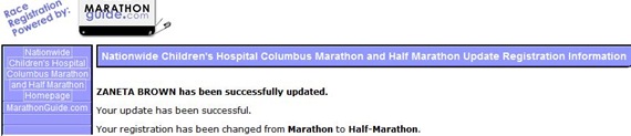 8-1-12 downgrade from marathon to half