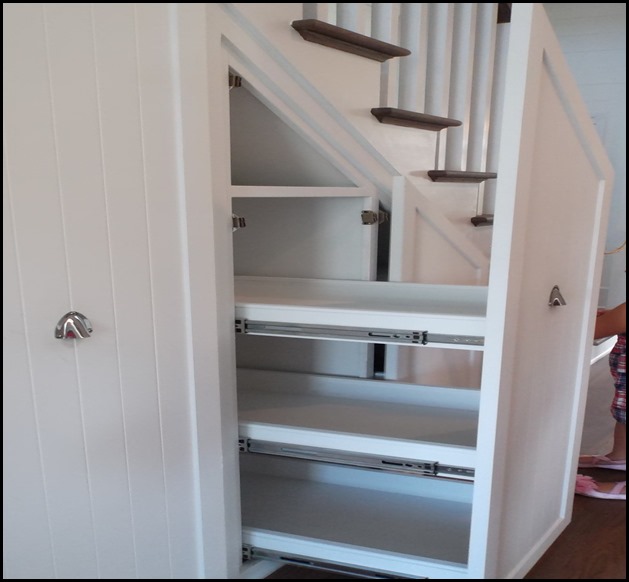 under stair slide out storage