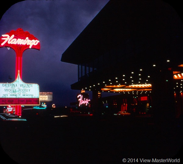 View-Master Las Vegas Nevada A159 Scene 3-5 Flamingo Hotel at Night