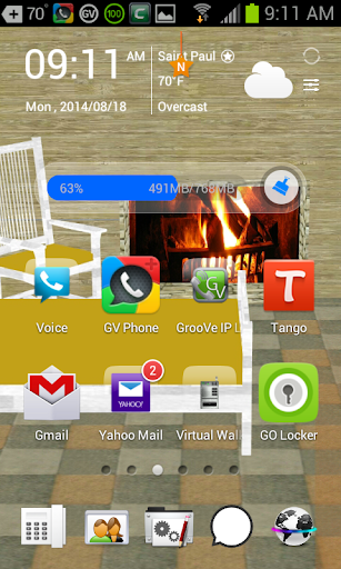 Log Cabin Go Launcher Theme