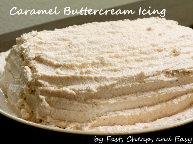 caramel buttercream icing frosting