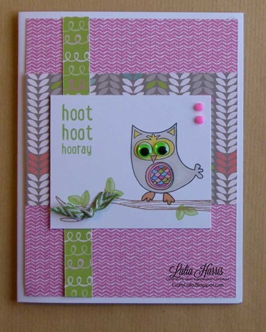 Laughing Lola and Owls CTMH stamp set with googley eyes