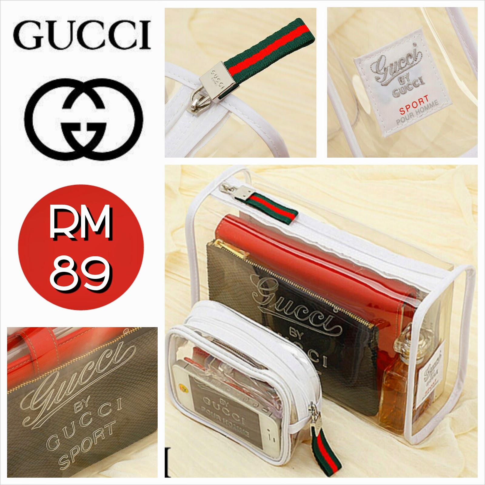 GUCCI Parfums Cosmetic Pouch Set (2 pcs) SHANTEK COLLECTION