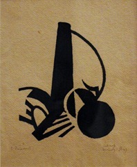 László Moholy-Nagy - Linocut - c. 1920