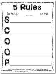 Don't let your child get SCOOPED up by a stranger- A freebie from Teacher to the Core