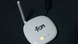 fon 地球マークが点滅