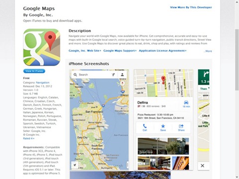 El inmiente regreso Google Maps a iOS