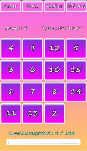 Sliding number puzzle