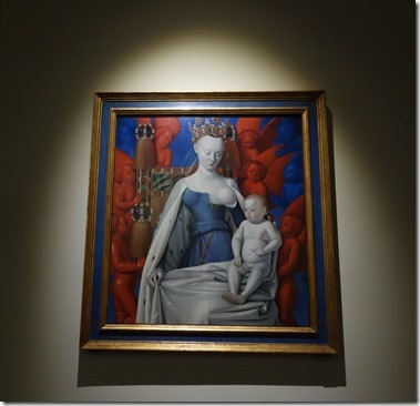 Rockoxhuis ロコックスハウス（美術館）『ムランの聖母子』Jean Fouquet ジャン・フーケ（1450年頃）　アントワープ王立美術館より　Madonna surrounded by Seraphim and Cherubim<br />Jean Fouquet<br />(Tours 1420 – 1471)