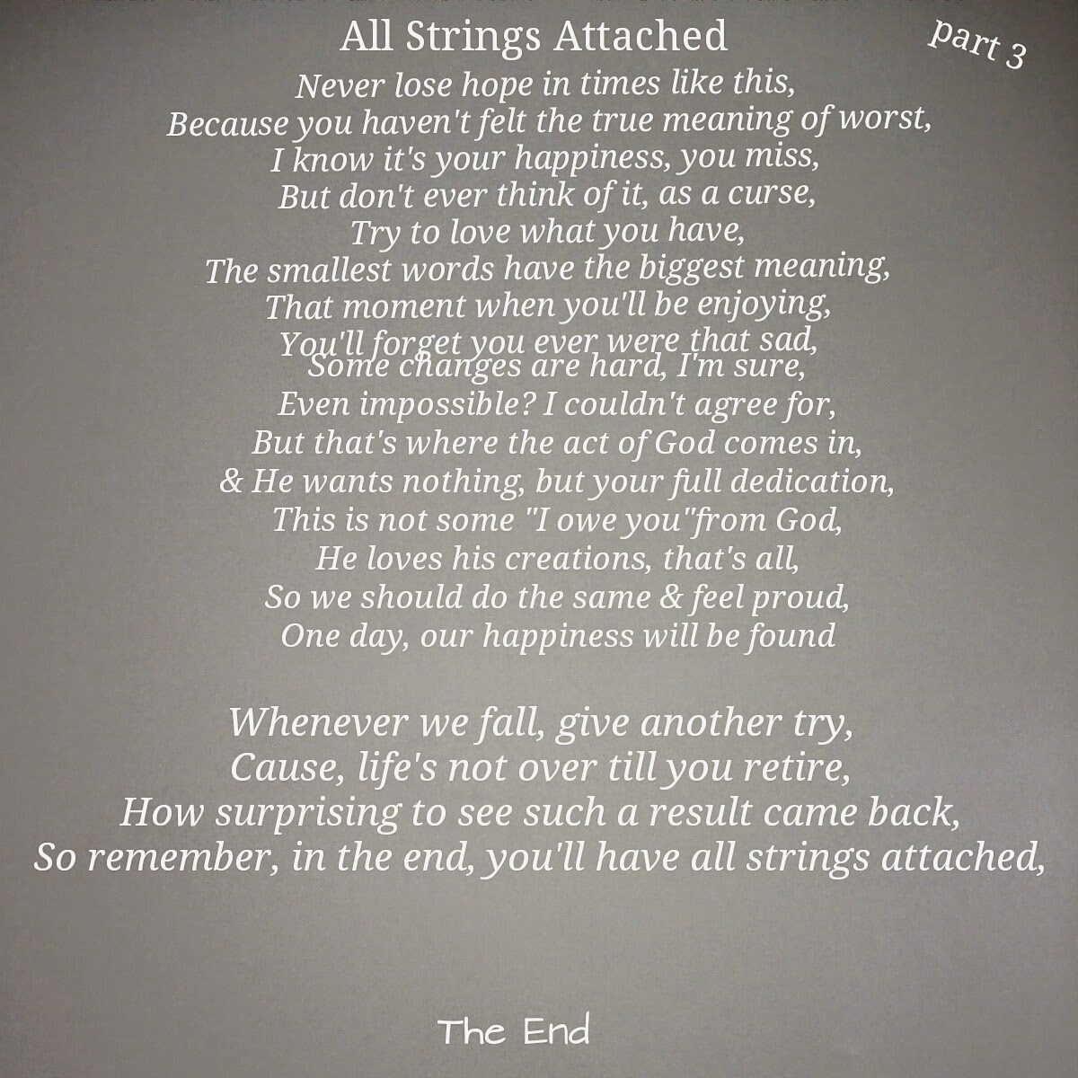 Collection of The Young Ahmed Poetry All Strings Attached (part 3 out