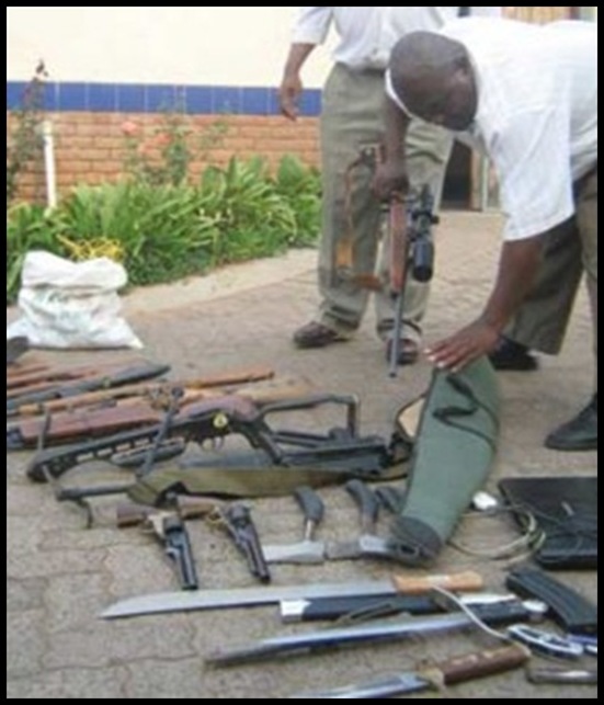 RATTE FARM confiscated items described as WEAPONS OF MASS DESTRUCTION by ANC were farm implements and carpentry tools BALMORAL