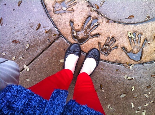 Red Pants Rainy Day