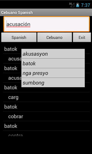 Cebuano Spanish Dictionary