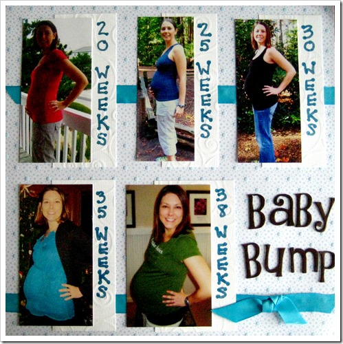 Baby bump scrapbooking page
