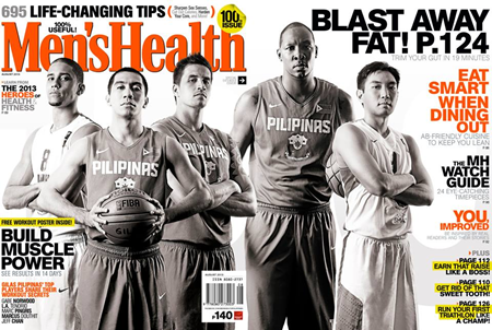 Gilas Pilipinas on Men's Health Ph Aug 2013 cover