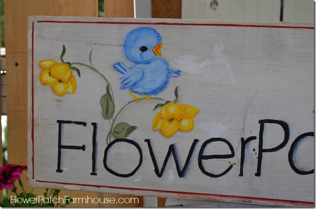 Flower Patch Bluebird sign