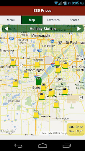 E85 PRICES STATION LOCATOR